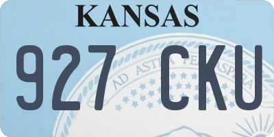 KS license plate 927CKU