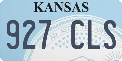 KS license plate 927CLS