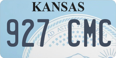 KS license plate 927CMC