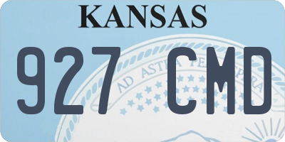 KS license plate 927CMD
