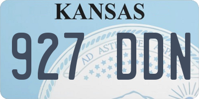 KS license plate 927DDN