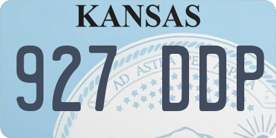 KS license plate 927DDP