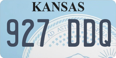 KS license plate 927DDQ