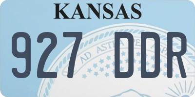 KS license plate 927DDR