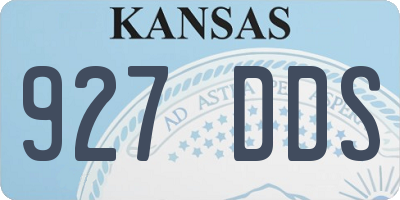 KS license plate 927DDS
