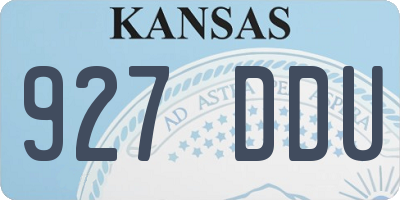 KS license plate 927DDU