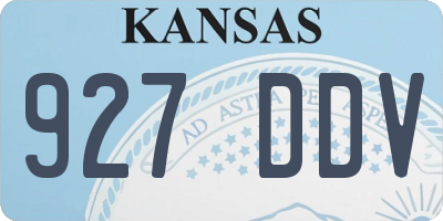 KS license plate 927DDV
