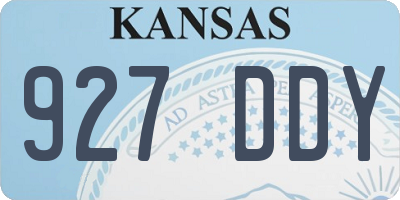 KS license plate 927DDY
