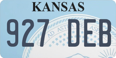 KS license plate 927DEB