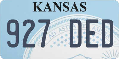 KS license plate 927DED