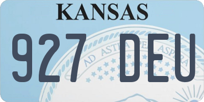 KS license plate 927DEU