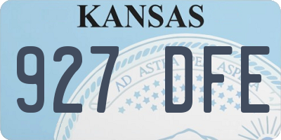 KS license plate 927DFE