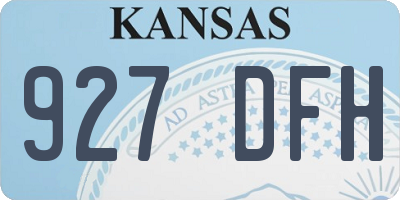 KS license plate 927DFH