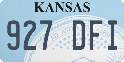 KS license plate 927DFI
