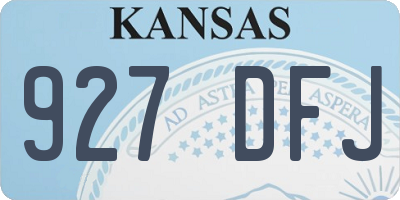 KS license plate 927DFJ