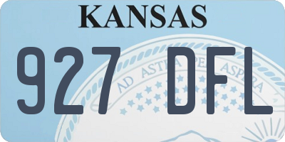 KS license plate 927DFL
