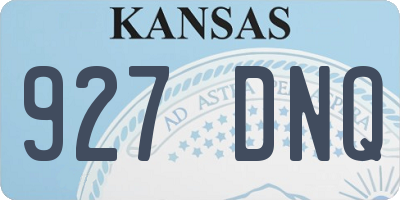 KS license plate 927DNQ