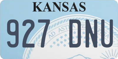 KS license plate 927DNU