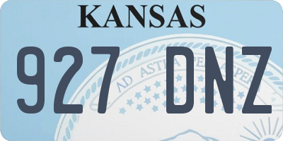 KS license plate 927DNZ