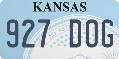 KS license plate 927DOG