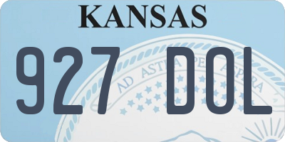 KS license plate 927DOL