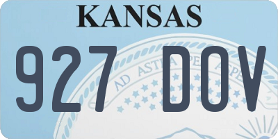 KS license plate 927DOV