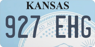 KS license plate 927EHG