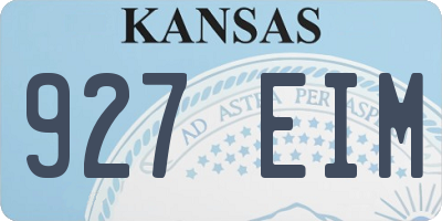 KS license plate 927EIM