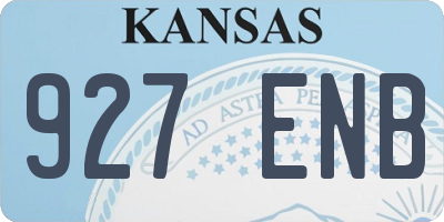 KS license plate 927ENB