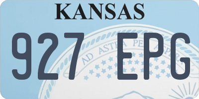 KS license plate 927EPG