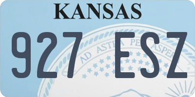 KS license plate 927ESZ