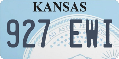 KS license plate 927EWI
