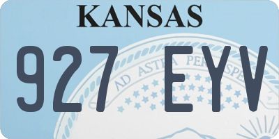 KS license plate 927EYV