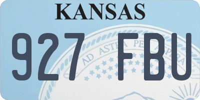 KS license plate 927FBU