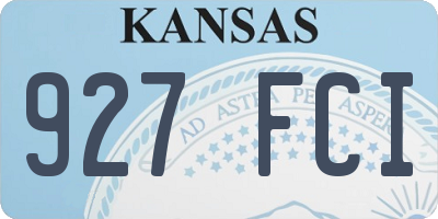 KS license plate 927FCI