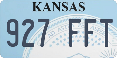 KS license plate 927FFT