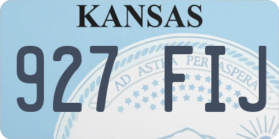 KS license plate 927FIJ
