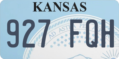 KS license plate 927FQH