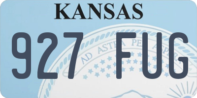 KS license plate 927FUG