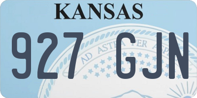 KS license plate 927GJN
