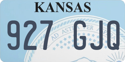 KS license plate 927GJQ
