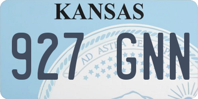 KS license plate 927GNN