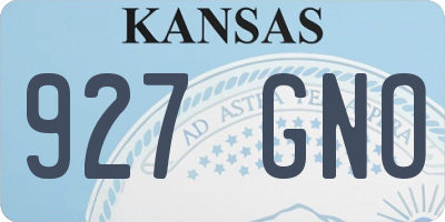 KS license plate 927GNO