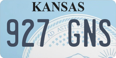 KS license plate 927GNS