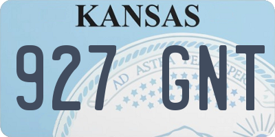 KS license plate 927GNT