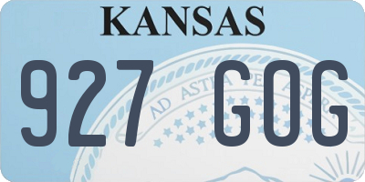 KS license plate 927GOG