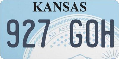 KS license plate 927GOH