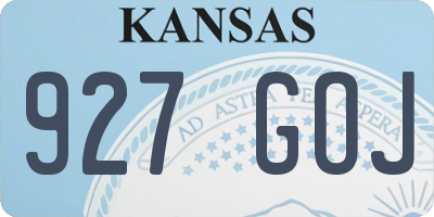KS license plate 927GOJ