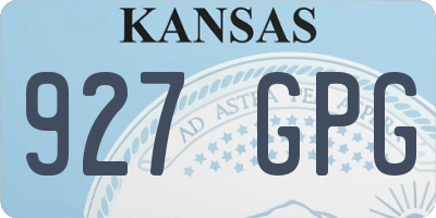 KS license plate 927GPG