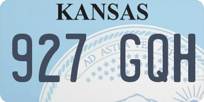 KS license plate 927GQH